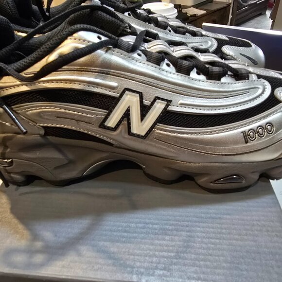 New Balance 1000 Black Silver Metallic M1000EGR Mens Size 12 SNEAKERS SHOES - Picture 6 of 15
